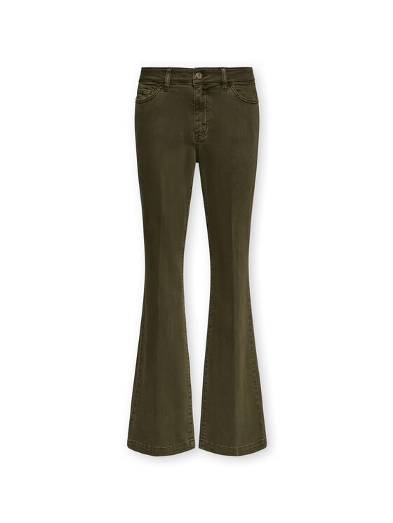 Elena Mirò Elena Mirò Pantaloni di tessuto P700G000435N025 Verde Flare Fit