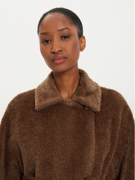 Marella Marella Cappotto di lana Ippy 2423016061 Marrone Regular Fit