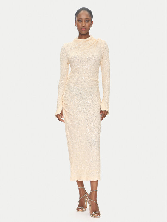 DAY BIRGER ÉT MIKKELSEN DAY BIRGER ÉT MIKKELSEN Коктейльна сукня Clover DAY65243522 Бежевий Slim Fit