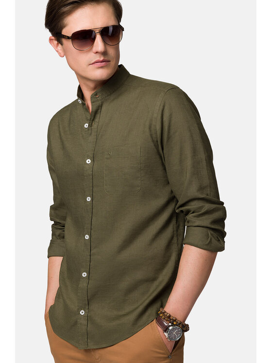 Lancerto Lancerto Koszula Edith KO000108555993 Zielony Slim Fit