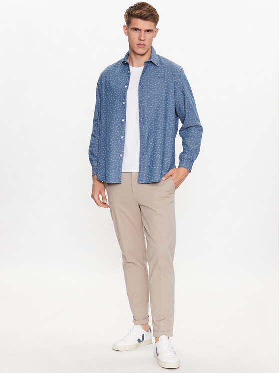 Pepe Jeans Pepe Jeans Košile Crawston PM308016 Modrá Slim Fit
