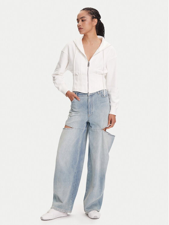 Miss Sixty Miss Sixty Majica dugih rukava 6S1TJ57300 Bijela Loose Fit