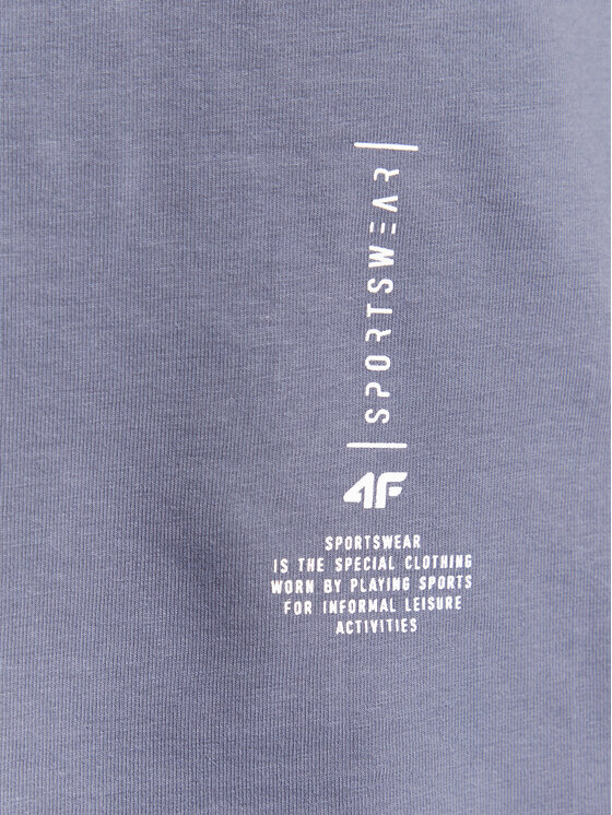 4F 4F T-Shirt H4Z22-TSD020 Szary Slim Fit