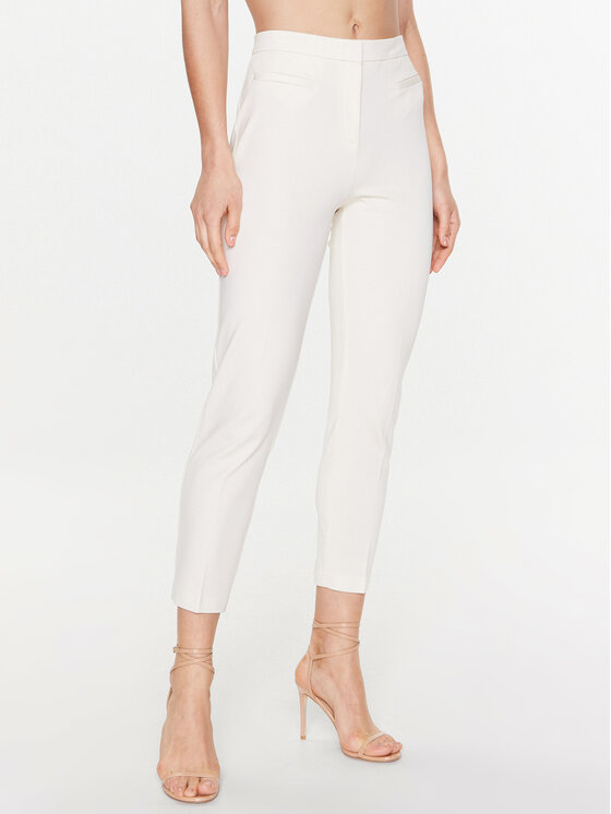 PINKO Pinko Текстилни панталони Perfetto 100152 A0HM Екрю Regular Fit
