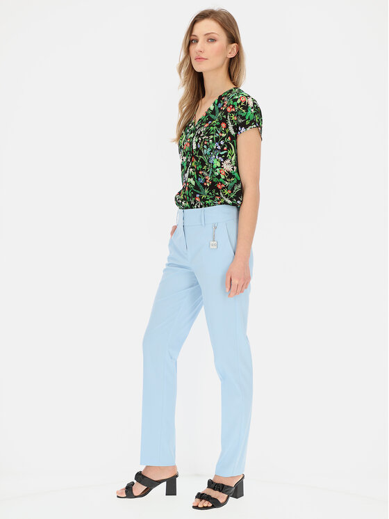 Potis & Verso Potis & Verso Spodnie materiałowe Inett Niebieski Slim Fit