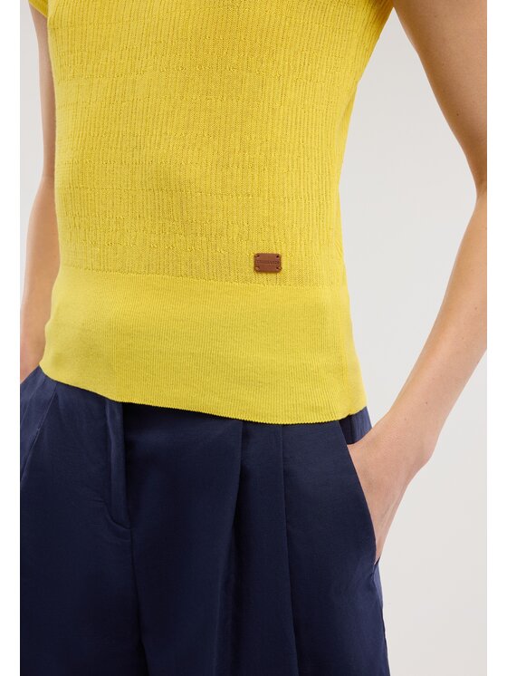 Trussardi Trussardi Sweter M8086001229N018 Żółty Regular Fit