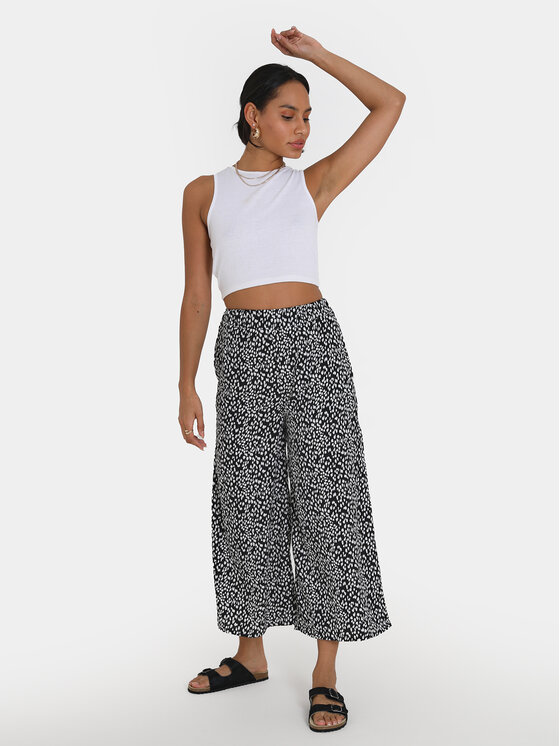 Brave Soul Brave Soul Pantaloni culotte LTRW-225SUMARA Nero Straight Fit