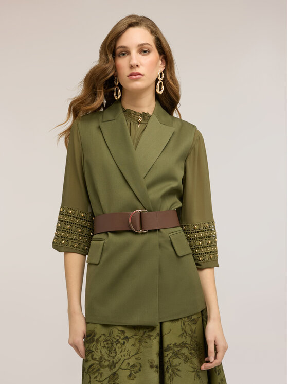 Motivi Motivi Giacca di transizione L003Q000064N035 Verde Regular Fit