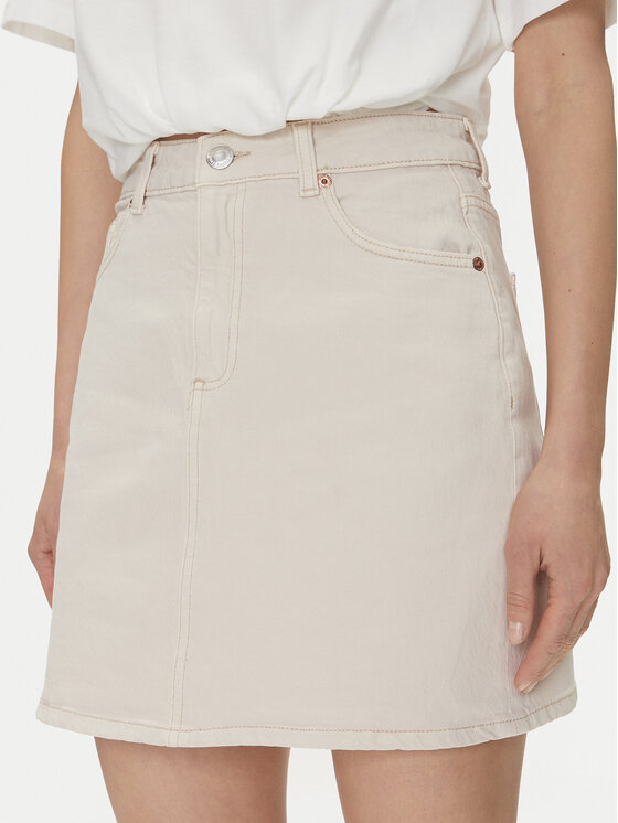 Vero Moda Vero Moda Farmer szoknya Tessa 10301536 Ekru Regular Fit