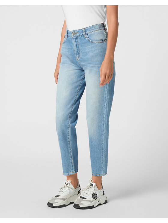 PHILIPP PLEIN PHILIPP PLEIN Jeansy 21705 Niebieski jasny Mom Fit