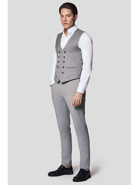 Lancerto Lancerto Kamizelka Andria KA073125000002 Szary Slim Fit