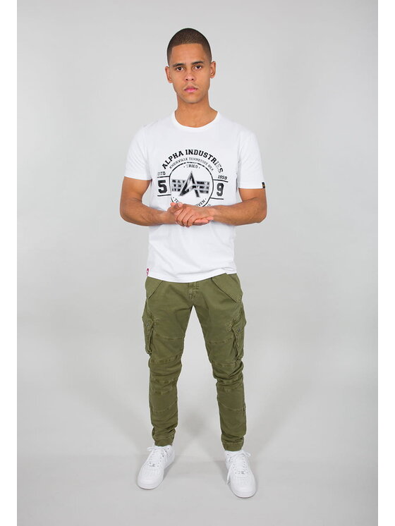 Alpha Industries Alpha Industries Bavlnené nohavice AI.126215-11-32 Kaki Slim Tapered Fit