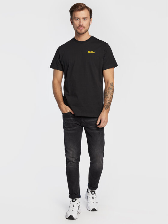 Jack Wolfskin Jack Wolfskin Marškinėliai Essential 1808382 Juoda Regular Fit