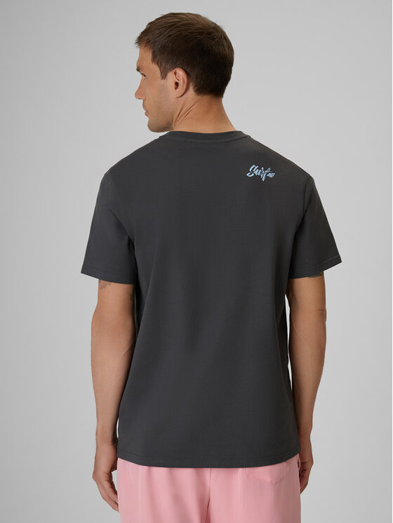 4F 4F T-Shirt CATCH THE WAVE Szary ciemny Regular Fit