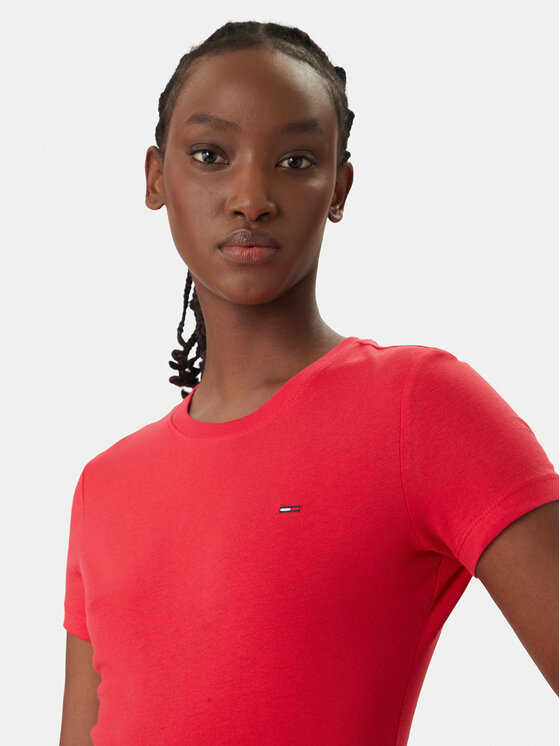 Tommy Jeans Tommy Jeans T-shirt DW0DW20459 Rosso Slim Fit