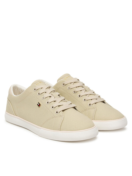 Tommy Hilfiger Tommy Hilfiger Sneakersy Th Low Profile Vulc Canvas FW0FW09102 Beżowy