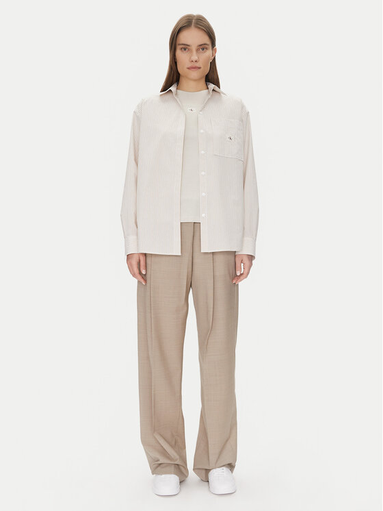 Calvin Klein Jeans Calvin Klein Jeans Camicia J20J224436 Beige Relaxed Fit