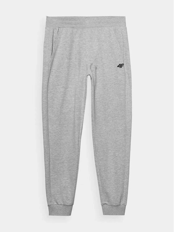 4F 4F Spodnie dresowe 4FWMM00TTROM0943-27M Szary Regular Fit