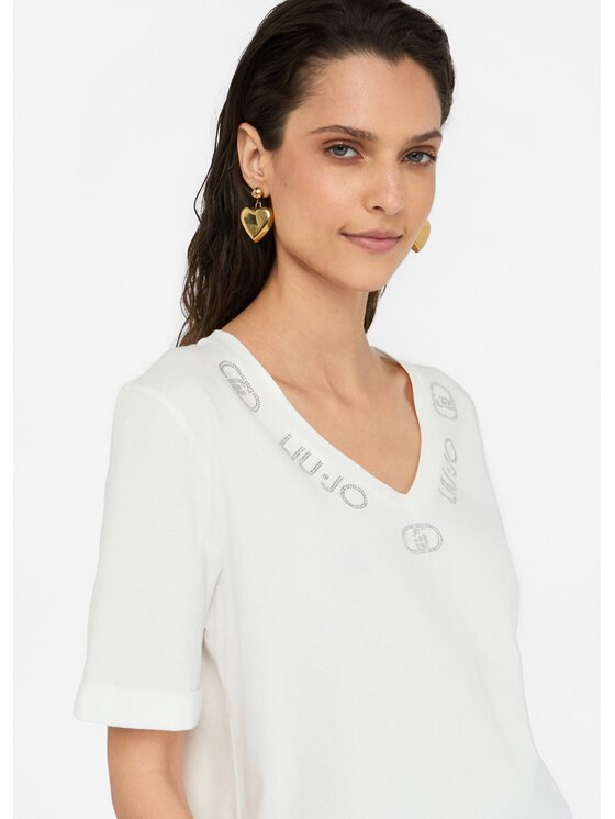 Liu Jo Liu Jo T-shirt TF5143JS003M9740 Bianco Regular Fit