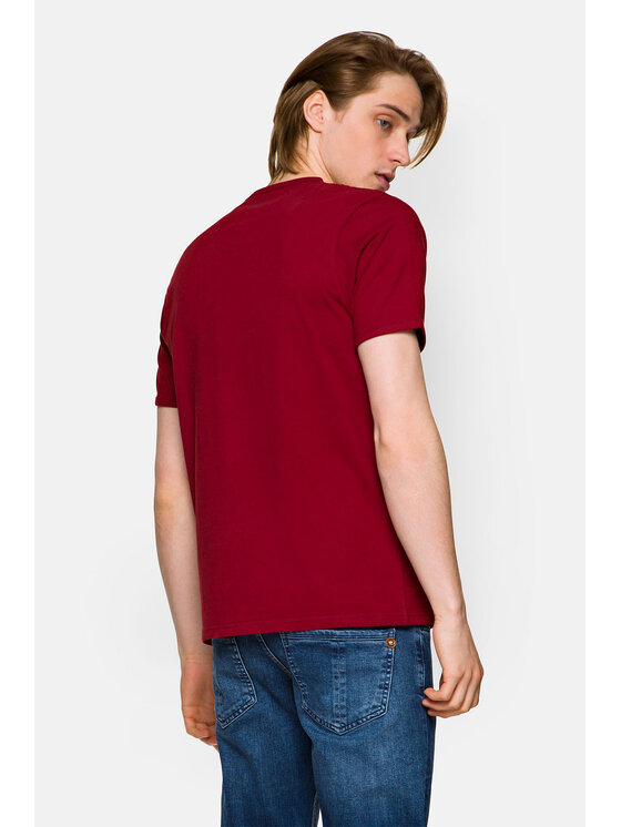 Lancerto Lancerto T-Shirt Daniel TS124121000034 Bordowy Regular Fit
