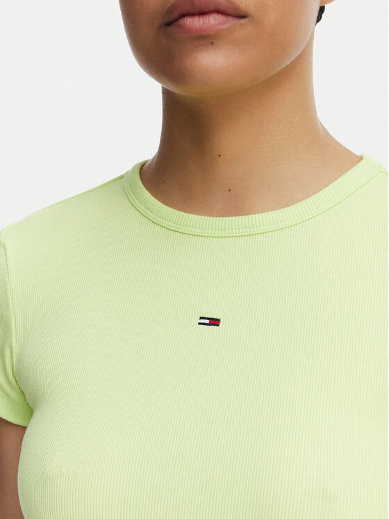 Tommy Jeans Tommy Jeans Vasaras kleita Flag DW0DW22613 Gaiši zaļa Slim Fit