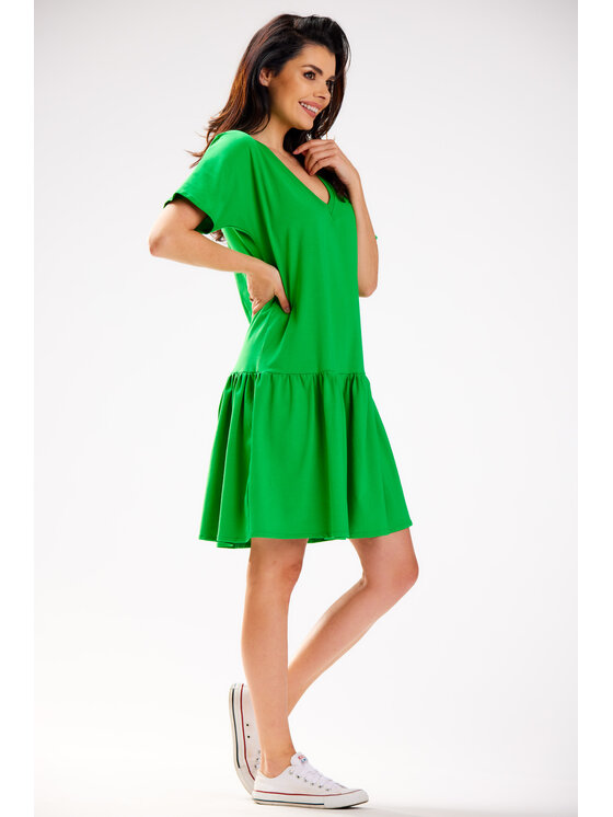 Infinite You Infinite You Sukienka letnia M295 Zielony Basic Fit
