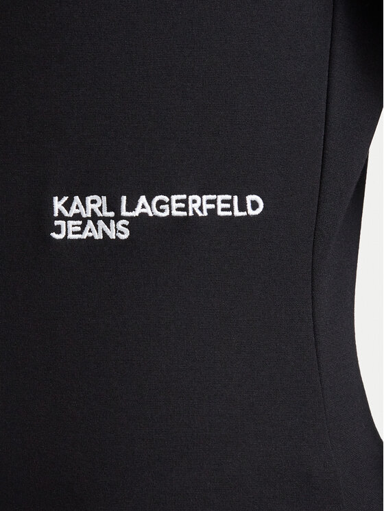 Karl Lagerfeld Jeans Karl Lagerfeld Jeans Трикотажна сукня B4W13034 Чорний Slim Fit