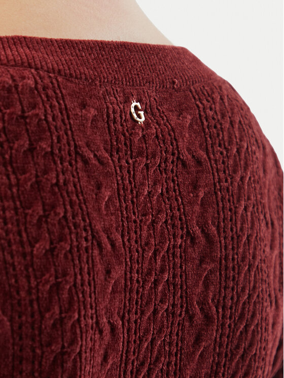 Guess Guess Rochie tricotată W6BK31 Z1443 Vișiniu Regular Fit
