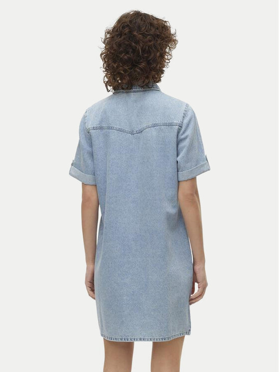 Vero Moda Vero Moda Džinsa kleita Jennie 10309665 Gaiši zila Regular Fit