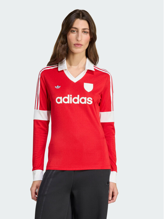 adidas adidas Longsleeve Graphic Football Czerwony Slim Fit