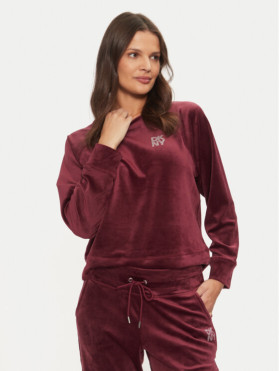 DKNY Džemperis ar kapuci DP4T1057 Bordo Regular Fit