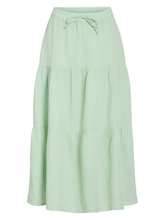 Vila Vila Maxi sukně Lania 14105428 Zelená Regular Fit