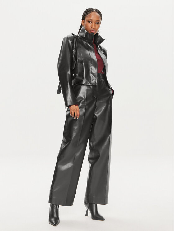 Calvin Klein Calvin Klein Шкіряна куртка K20K207975 Чорний Regular Fit