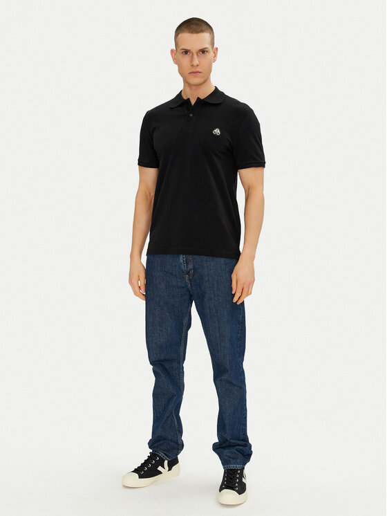 Moose Knuckles Moose Knuckles Poloshirt Everett M34MT712 Schwarz Slim Fit