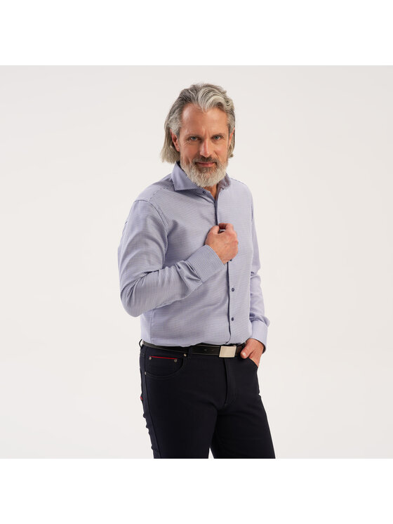 Willsoor Willsoor Koszula 42952sl Niebieski jasny Slim Fit