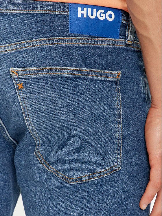 HUGO Hugo Traperice Zane 50511421 Plava Slim Fit