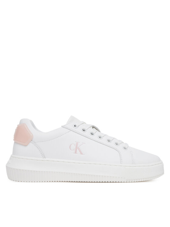 Sneakers Calvin Klein Jeans Chunky Cupsole Ru Patch Lth Wn YW0YW01846 Alb