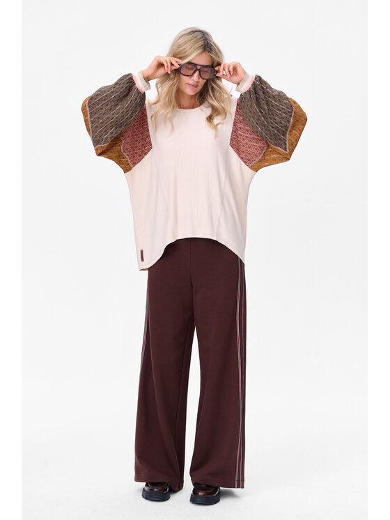 blue shadow blue shadow Bluzka Nilya Kolorowy Regular Fit