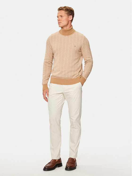 Tommy Hilfiger Tommy Hilfiger Golf MW0MW37023 Beżowy Regular Fit