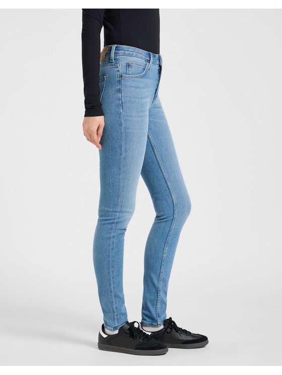 Lee Lee Jeansy SCARLETT HIGH Niebieski Skinny Fit