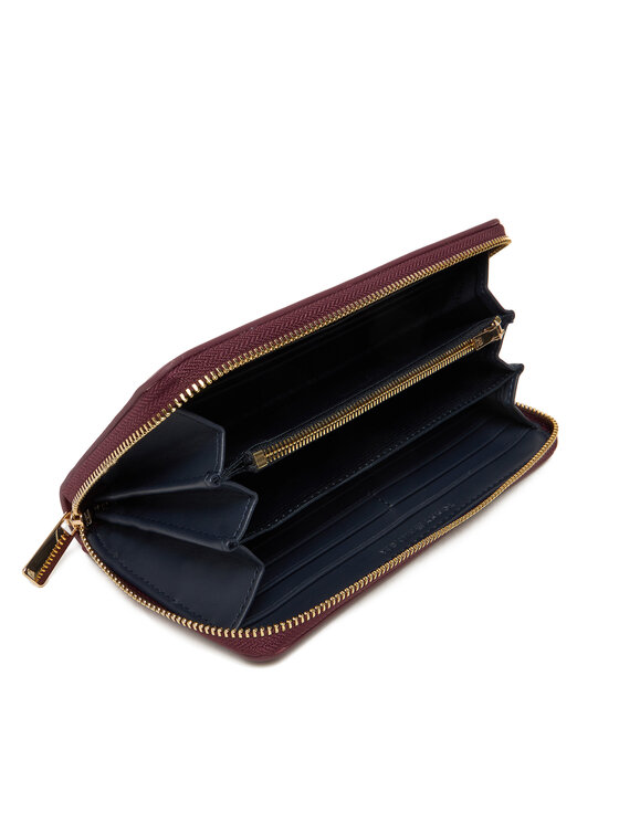 Tommy Hilfiger Tommy Hilfiger Голям дамски портфейл Th Icon Lrg Za AW0AW17744 Бордо
