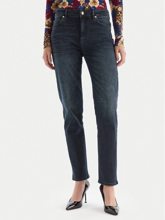 Just Cavalli Just Cavalli Jeans hlače 79PAB5L1 CDWAD Mornarsko modra Slim Fit