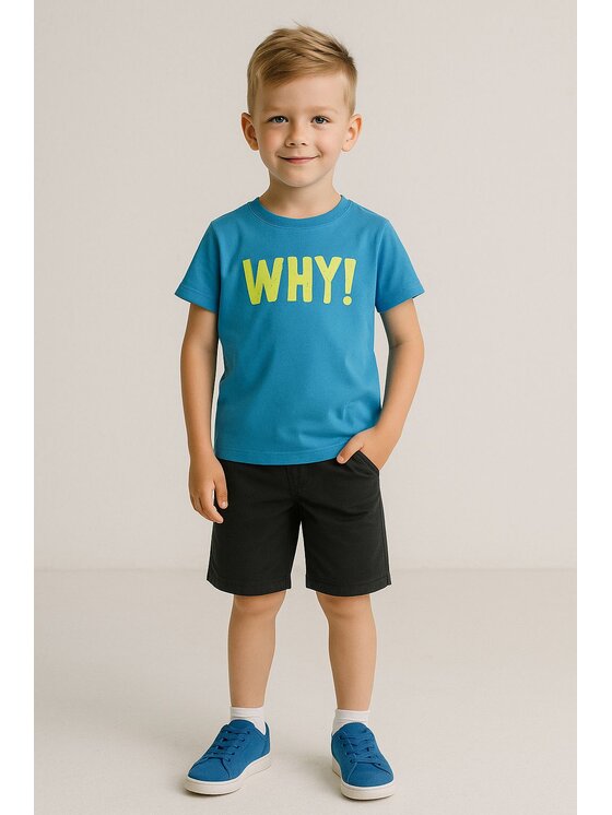 MINOTI MINOTI T-Shirt 13tee 36 Turkusowy Regular Fit