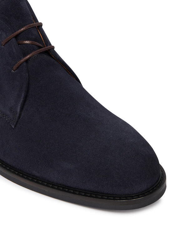 Tommy Hilfiger Tommy Hilfiger Trzewiki Corporate Dressy Suede Lace Boot FM0FM05951 Granatowy