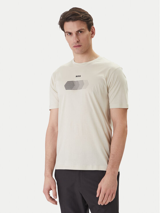 BOSS BOSS Tricou TS_Unity 50554557 Bej Regular Fit
