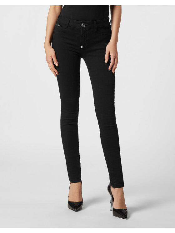 PHILIPP PLEIN PHILIPP PLEIN Jegginsy 8813 Czarny Jegging Fit