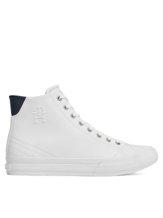 Tommy Hilfiger Snīkeri Th Hi Vulc Street Lth Ess FM0FM04897 Balts