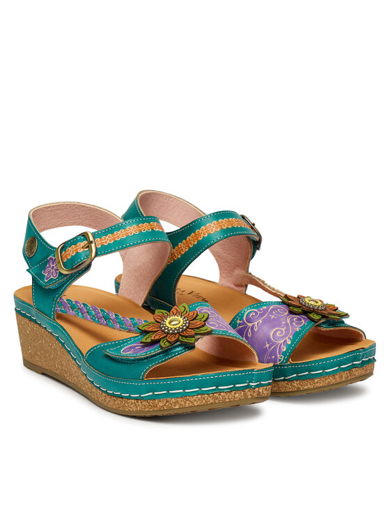 Laura Vita Laura Vita Босоніжки Facscineo 09 Бірюзовий