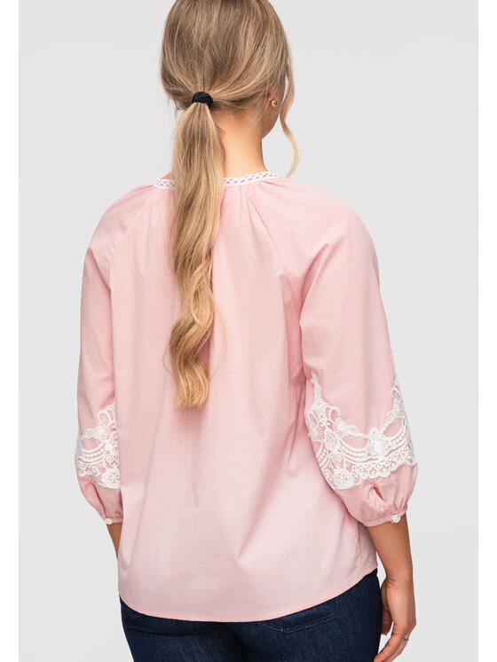 Ombre Ombre Koszula OW-SH-E0042 Różowy Loose Fit