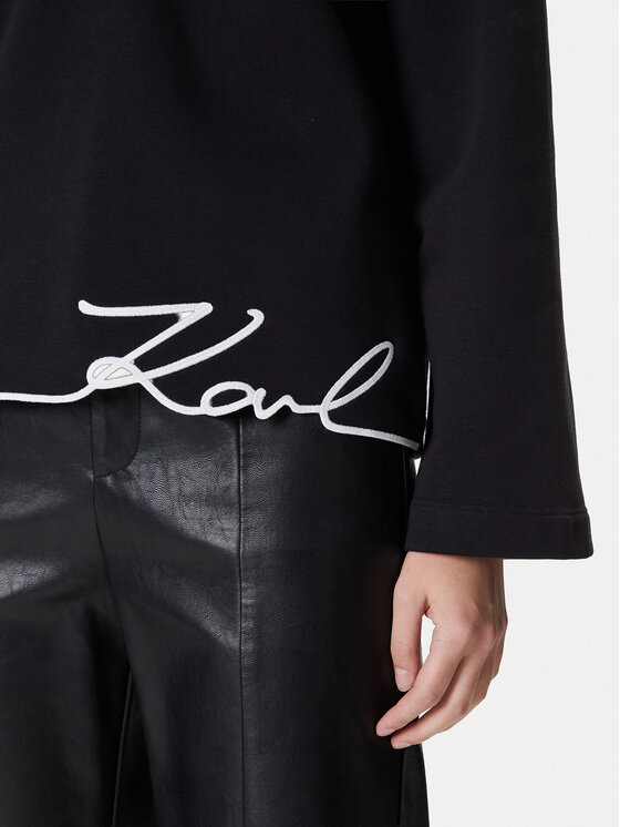 KARL LAGERFELD KARL LAGERFELD Mikina A4W20040 Čierna Regular Fit